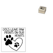 犬離れの手が私たちのハートのゴム印に印刷 ラバースタンプ (押印)