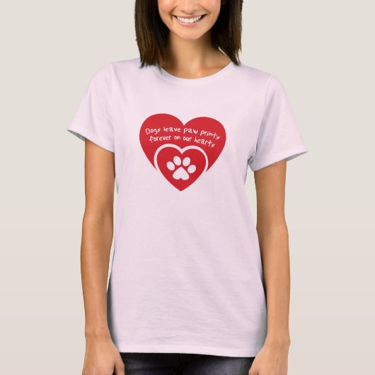 犬離れの爪が私たちのハート Tシャツ (正面)