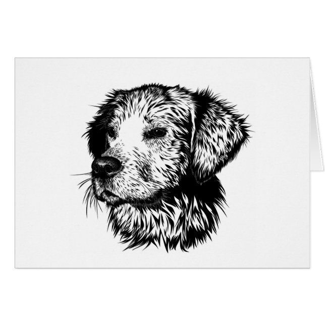 犬頭のスケッチ (正面横)