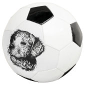 犬頭のスケッチ サッカーボール (3/4)