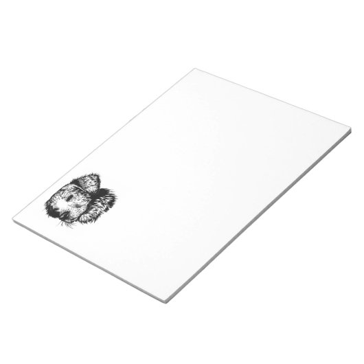 犬頭のスケッチ ノートパッド (アングル)