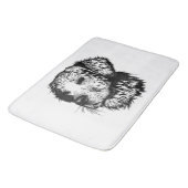 犬頭のスケッチ バスマット (アングル)