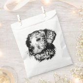 犬頭のスケッチ フェイバーバッグ (クリップ留めされた状態)