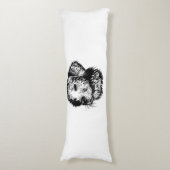 犬頭のスケッチ ボディピロー (正面縦)