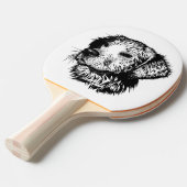 犬頭のスケッチ 卓球ラケット (正面アングル)