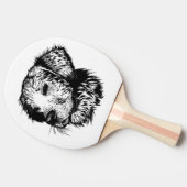 犬頭のスケッチ 卓球ラケット (横)