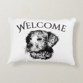 犬頭スケッチへようこそ アクセントクッション (裏面)