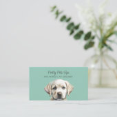 犬顔イラストレーションペットグルーミング 名刺 (スタンド正面)