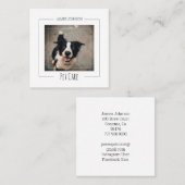 犬顔ペットケア スクエア名刺 (正面/裏面)