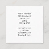 犬顔ペットケア スクエア名刺 (裏面)