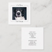 犬顔ペットポートレート写真家カスタム撮影 スクエア名刺 (正面/裏面)