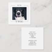 犬顔ペットポートレート写真家 スクエア名刺 (正面/裏面)