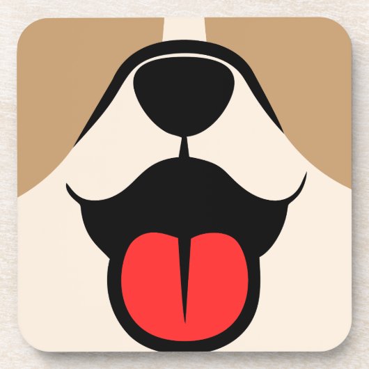 犬顔 コースター (正面)