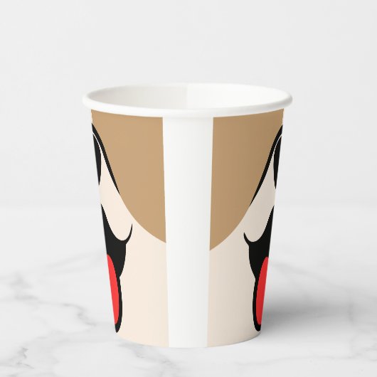 犬顔 紙コップ (左)