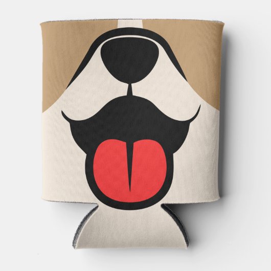 犬顔 缶クーラー (正面)