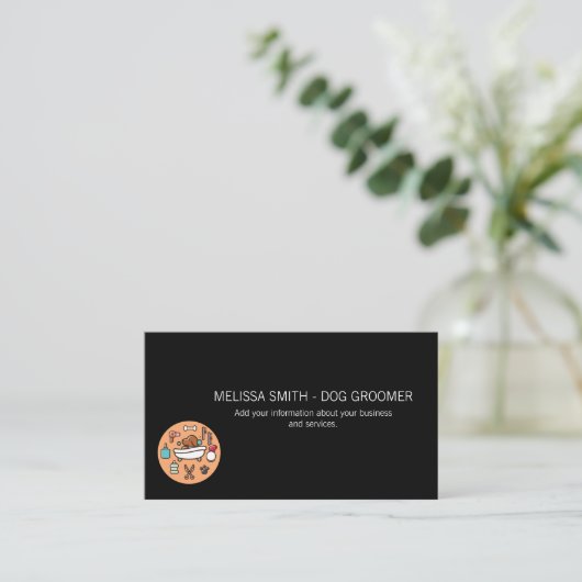 犬風呂とグルーミング具 予約カード (スタンド正面)