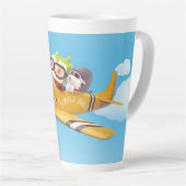 犬飛んでいるとの冒険 カフェラテマグ (右アングル)