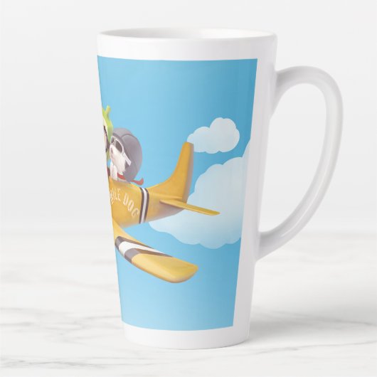 犬飛んでいるとの冒険 カフェラテマグ (右)