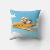 犬飛んでいるとの冒険 クッション (裏面)