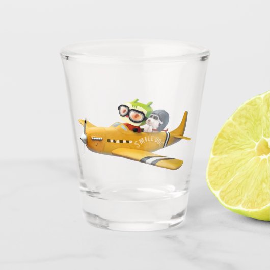 犬飛んでいるとの冒険 ショットグラス (正面)