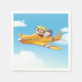 犬飛んでいるとの冒険 スタンダードカクテルナプキン (正面)