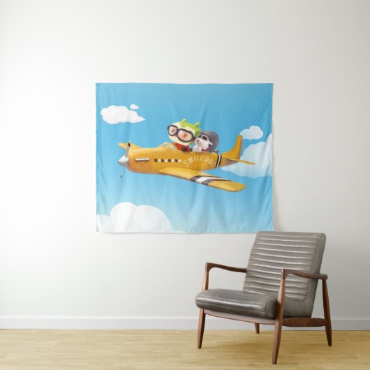 犬飛んでいるとの冒険 タペストリー (インサイチュ(横))