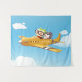 犬飛んでいるとの冒険 タペストリー (正面(横))