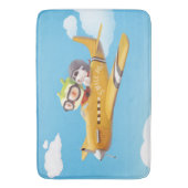 犬飛んでいるとの冒険 バスマット (正面縦)