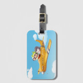 犬飛んでいるとの冒険 ラゲッジタグ (正面縦)