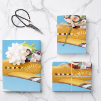 犬飛んでいるとの冒険 ラッピングペーパーシート