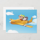 犬飛んでいるとの冒険 案内ポストカード (正面/裏面)