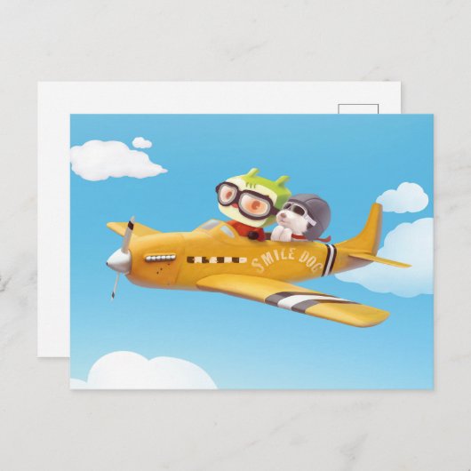 犬飛んでいるとの冒険 案内ポストカード (正面/裏面)