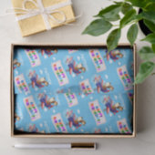 犬飛んでいる飛行機パーソナライズされた誕生日 薄葉紙 (ギフト)