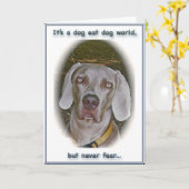 犬食べの世界私はあなたを愛するカード カード (黄色い花)