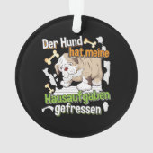 犬食べの宿題 – 学のドイツ語引用文 オーナメント (裏面)