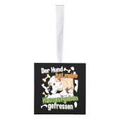 犬食べの宿題 – 学のドイツ語引用文 キューブオーナメント (右)