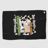 犬食べの宿題 – 学のドイツ語引用文 ゴルフタオル (横)