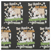 犬食べの宿題 – 学のドイツ語引用文 ファブリック (見本)