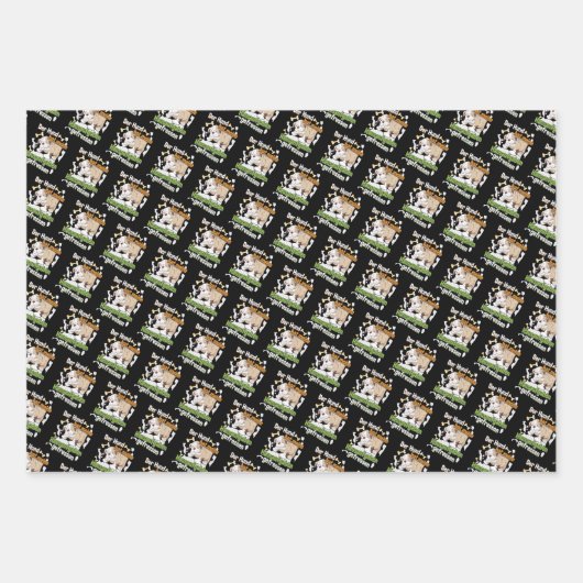 犬食べの宿題 – 学のドイツ語引用文 ラッピングペーパーシート (正面3)