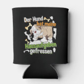 犬食べの宿題 – 学のドイツ語引用文 缶クーラー (裏面)