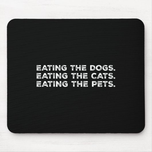 犬食べの食べの猫の食べペット マウスパッド (正面)
