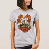 犬食べラーメン Tシャツ (正面)