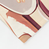 犬食べ物のスパゲティ フリースブランケット (角)