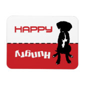 犬食べ物を与えの磁石 – 犬は食べ物を与えいる? マグネット (横)