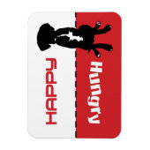 犬食べ物を与えの磁石 – 犬は食べ物を与えいる? マグネット (縦)