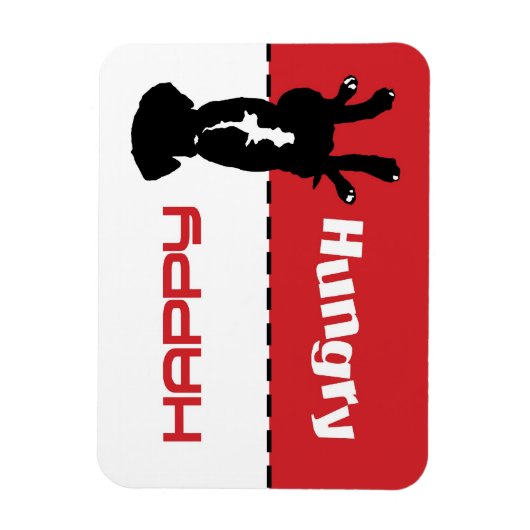 犬食べ物を与えの磁石 – 犬は食べ物を与えいる? マグネット (縦)