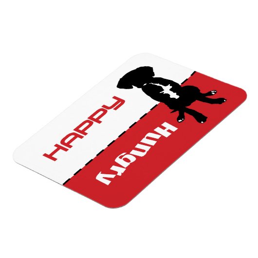 犬食べ物を与えの磁石 – 犬は食べ物を与えいる? マグネット (左側)