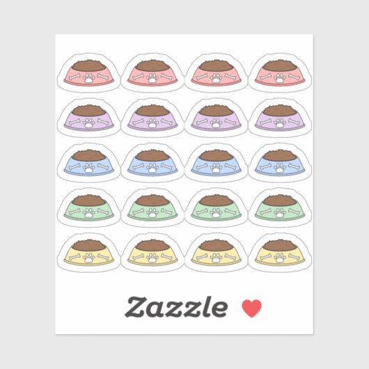 犬食べ物を与え注意喚起ペットケアフードボウル舞城プランナー シール (シート)