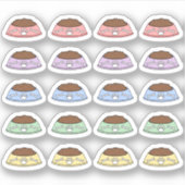 犬食べ物を与え注意喚起ペットケアフードボウル舞城プランナー シール (正面)