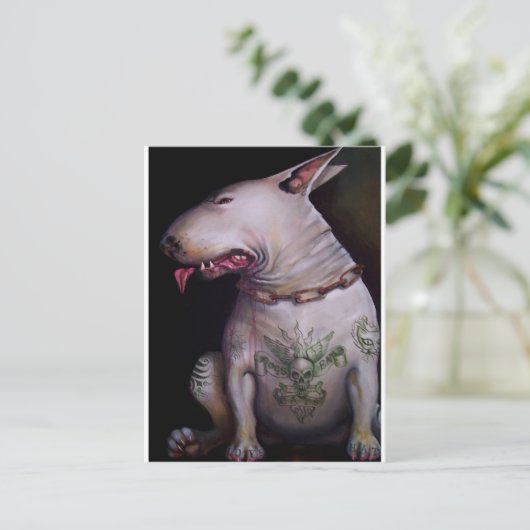 犬食べ猫 ポストカード (スタンド正面)